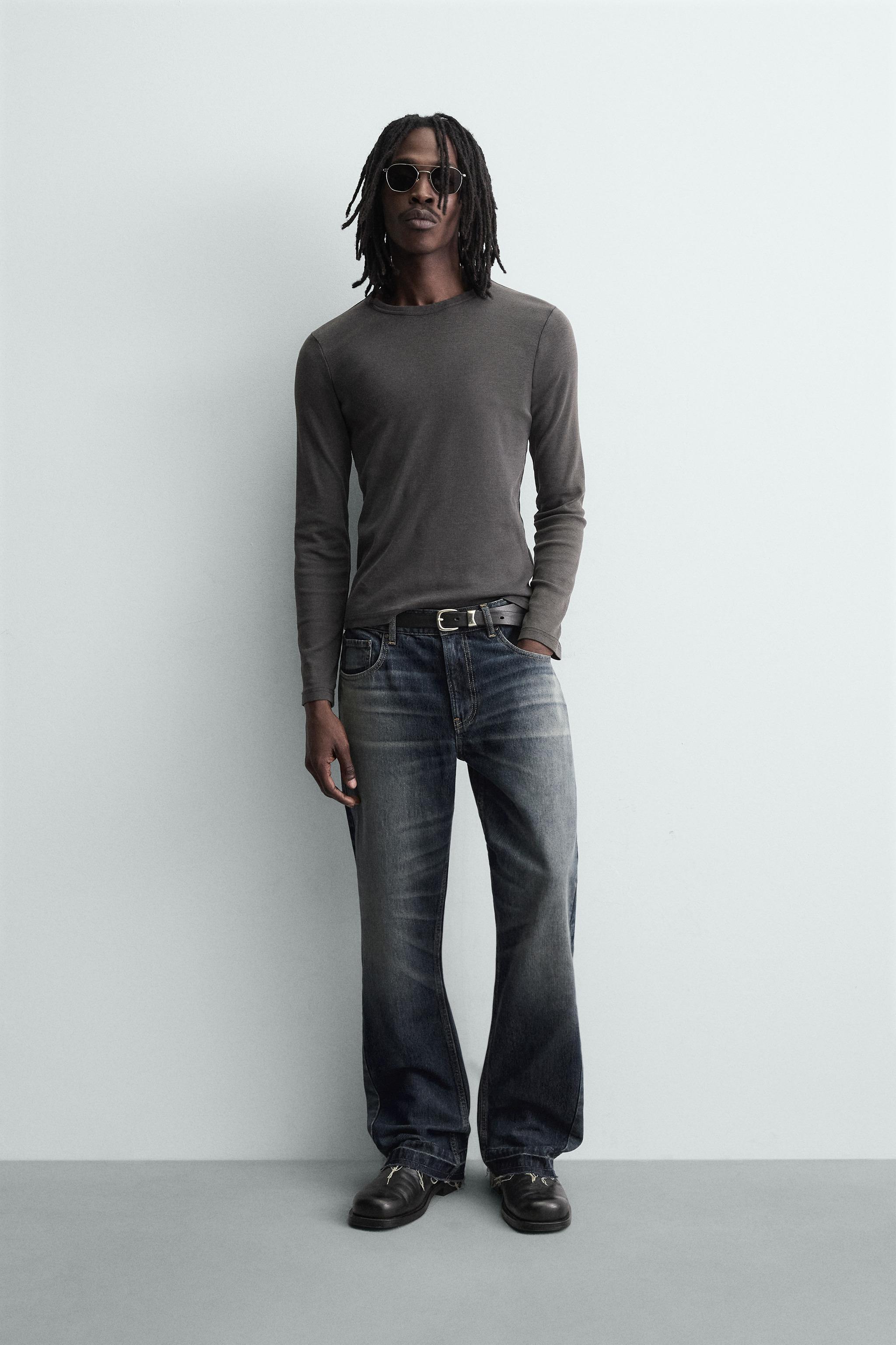 JEAN FLARE FIT TEXTURÉ